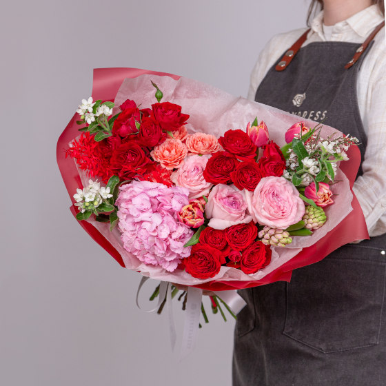 заказать букет Тюльпаны Колумбус и гиацинты