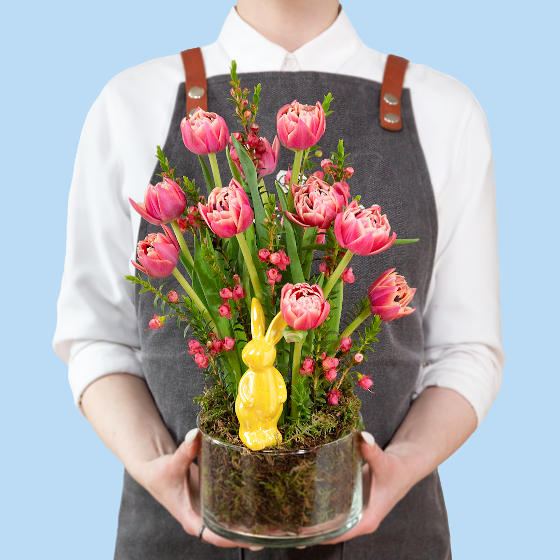 заказать букет Ваза с тюльпанами Колумбус