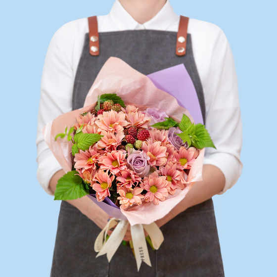 заказать букет Хризантемы и розы Мемори лейн